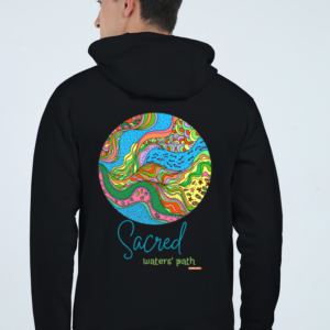 Maha Kumbh Sacred Waves Zip Hoodie