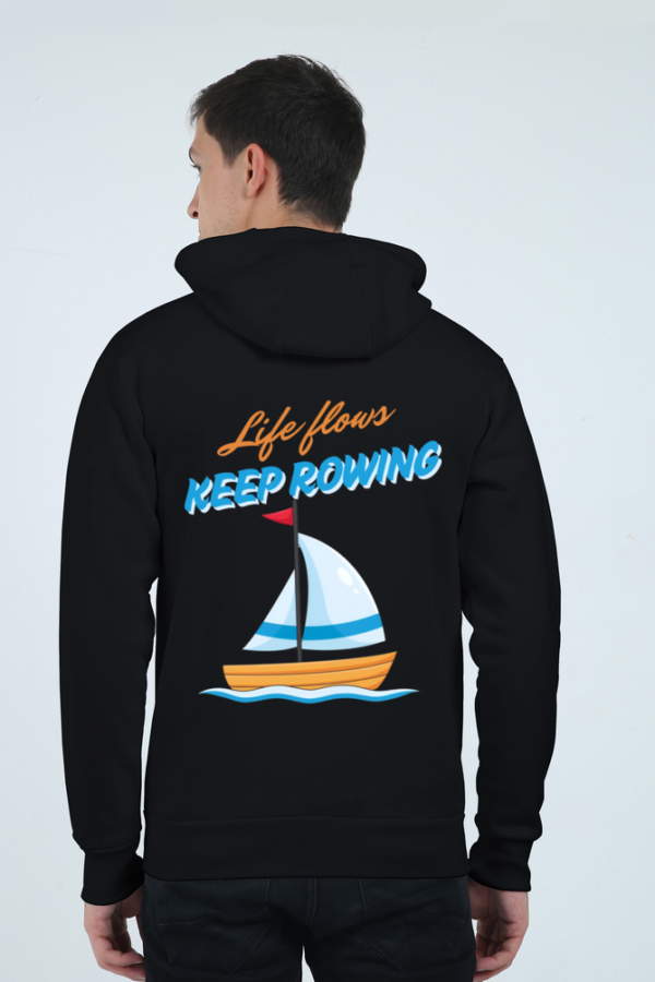 Keep Rowing Zipped Hoodie – Unisex Comfort