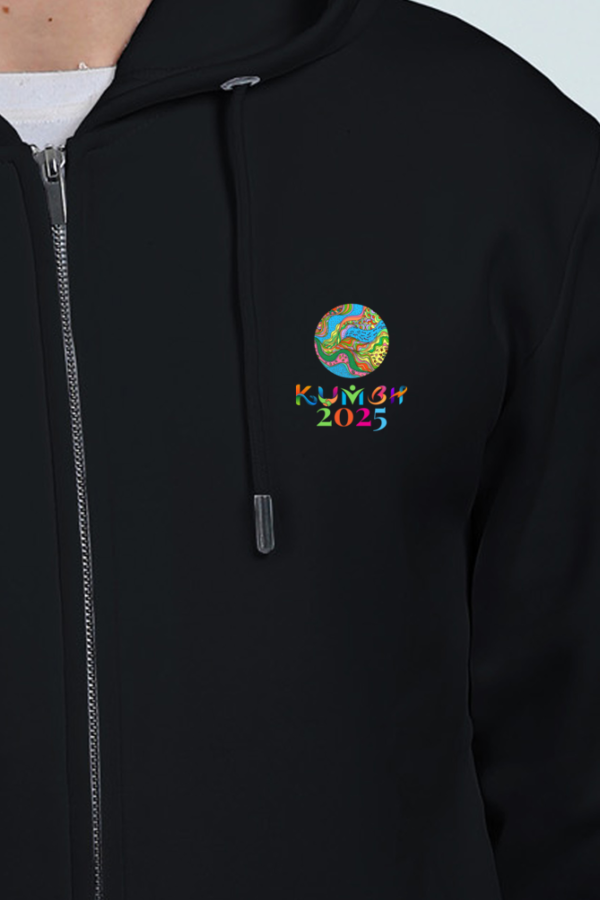 Sacred Waves Kumbh 2025 Zipped Hoodie