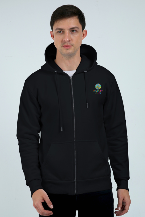 Sacred Waves Kumbh 2025 Zipped Hoodie