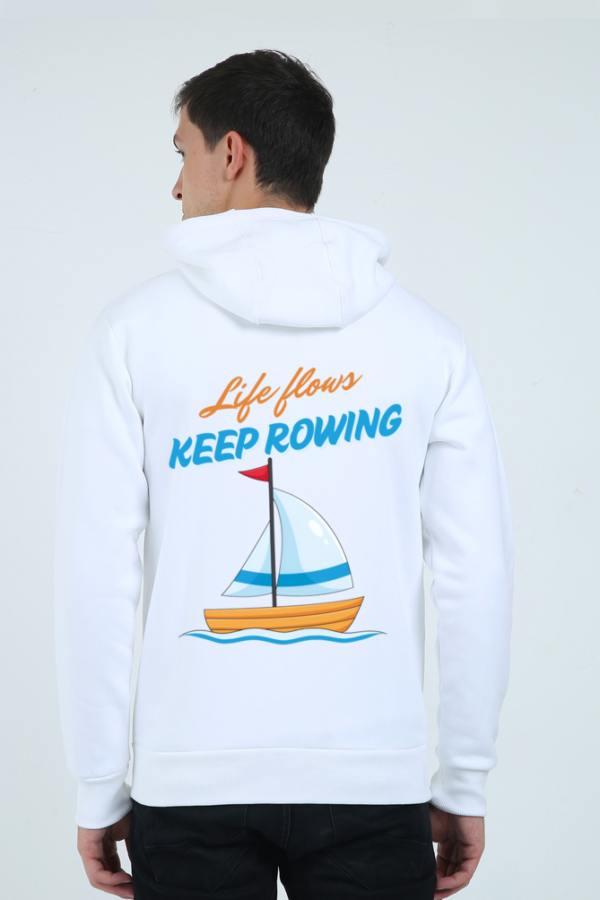 Keep Rowing Zipped Hoodie – Unisex Comfort - Image 3